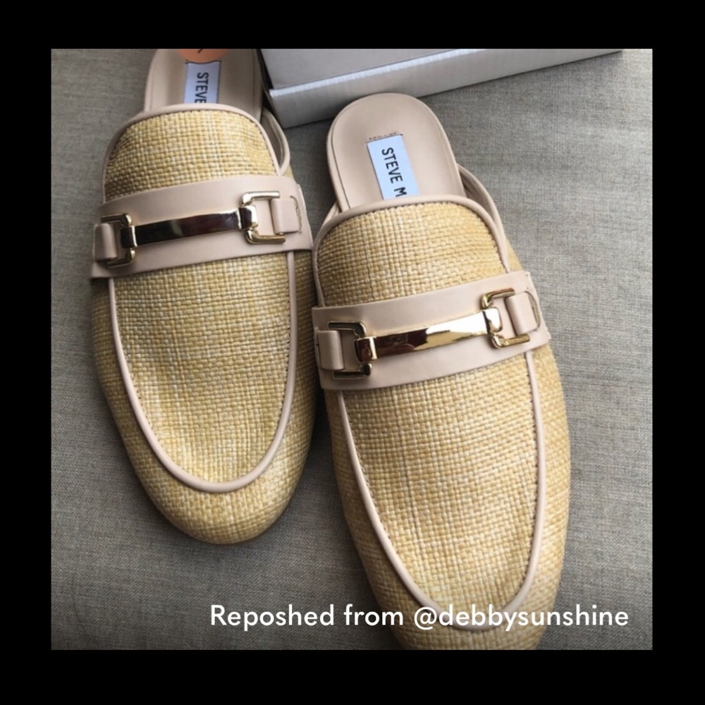 New Steve madden natural kandi slip on mules
